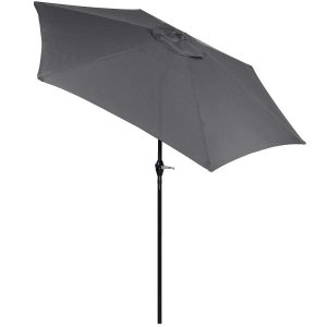 Parasol ogrodowy składany 260 cm duży na balkon grafitowy 384884 Parasol ogrodowy składany 260 cm duży na balkon grafitowy 384884