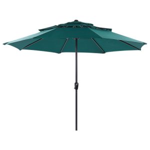 Parasol ogrodowy składany 285 cm z korbką zielony 86101 Parasol ogrodowy składany 285 cm z korbką zielony 86101