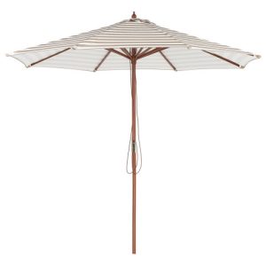 Parasol ogrodowy składany beżowo-biały 298074 Parasol ogrodowy składany beżowo-biały 298074