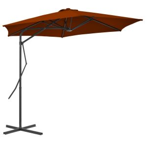 Parasol Ogrodowy Składany Terakota z Podstawą Na Taras Balkon 300×230 cm 938890 Parasol Ogrodowy Składany Terakota z Podstawą Na Taras Balkon 300×230 cm 938890
