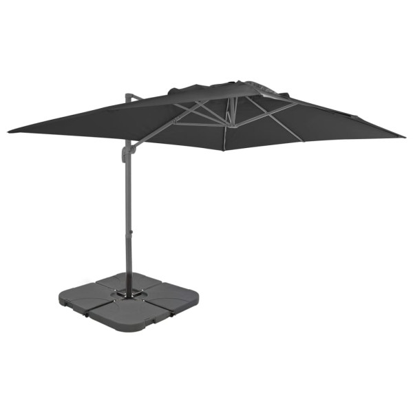 Parasol ogrodowy Szary 3 x 4 m vidaXL 594049