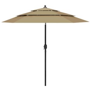 Parasol ogrodowy Taupe 2.5 m vidaXL 593850