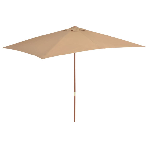 Parasol Ogrodowy Taupe Składany Na Słupku Na Taras Ogród Balkon 200x300 cm 945035