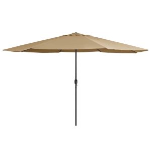 Parasol Ogrodowy Taupe Składany Na Słupku Na Taras Ogród Balkon 390 cm 938885 Parasol Ogrodowy Taupe Składany Na Słupku Na Taras Ogród Balkon 390 cm 938885