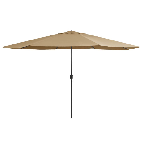 Parasol Ogrodowy Taupe Składany Na Słupku Na Taras Ogród Balkon 390 cm 938885
