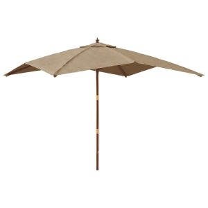 Parasol Ogrodowy Taupe Składany Na Słupku Na Taras Ogród Balkon 939041 Parasol Ogrodowy Taupe Składany Na Słupku Na Taras Ogród Balkon 939041