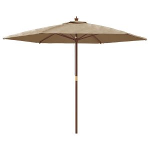 Parasol ogrodowy Taupe vidaXL 591624 Parasol ogrodowy Taupe vidaXL 591624