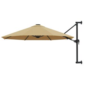 Parasol ogrodowy Taupe vidaXL 591677 Parasol ogrodowy Taupe vidaXL 591677