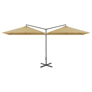 Parasol ogrodowy Taupe vidaXL 591713 Parasol ogrodowy Taupe vidaXL 591713