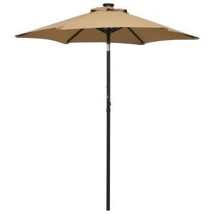 Parasol ogrodowy Taupe vidaXL 593772 Parasol ogrodowy Taupe vidaXL 593772