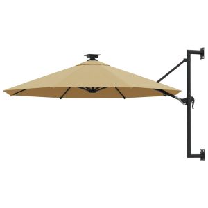 Parasol ogrodowy Taupe vidaXL 593861 Parasol ogrodowy Taupe vidaXL 593861