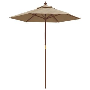 Parasol ogrodowy Taupe vidaXL 591507 Parasol ogrodowy Taupe vidaXL 591507