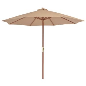 Parasol ogrodowy Taupe vidaXL 591543 Parasol ogrodowy Taupe vidaXL 591543