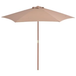 Parasol ogrodowy Taupe vidaXL 591572 Parasol ogrodowy Taupe vidaXL 591572