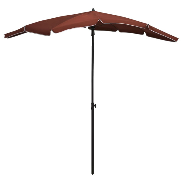 Parasol Ogrodowy Terakota Na Słupku Składany Na Taras Ogród 200x130 cm 939034