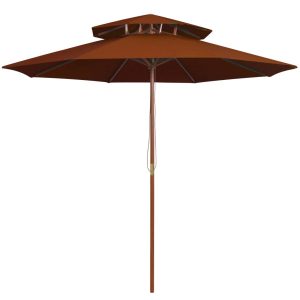 Parasol Ogrodowy Terakota Składany Na Słupku Na Taras Ogród Balkon 270 cm 940705 Parasol Ogrodowy Terakota Składany Na Słupku Na Taras Ogród Balkon 270 cm 940705