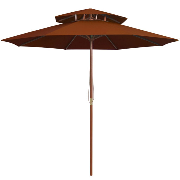 Parasol Ogrodowy Terakota Składany Na Słupku Na Taras Ogród Balkon 270 cm 940705
