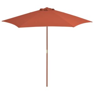 Parasol Ogrodowy Terakota Składany Na Słupku Na Taras Ogród Balkon 270 cm 938838 Parasol Ogrodowy Terakota Składany Na Słupku Na Taras Ogród Balkon 270 cm 938838