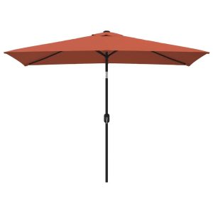 Parasol Ogrodowy Terakota Składany Na Słupku Na Taras Ogród Balkon 940666 Parasol Ogrodowy Terakota Składany Na Słupku Na Taras Ogród Balkon 940666