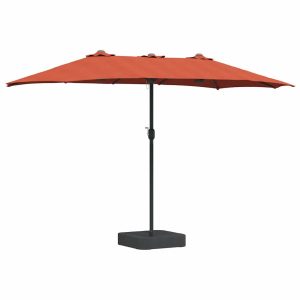 Parasol Ogrodowy Terakota Składany z Podstawą Na Taras Ogród 385 x 209 940591 Parasol Ogrodowy Terakota Składany z Podstawą Na Taras Ogród 385 x 209 940591