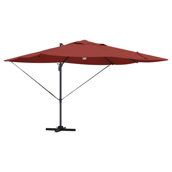 Parasol Ogrodowy Terakota Składany z Podstawą Na Taras Ogród LED 351 x 250 952728