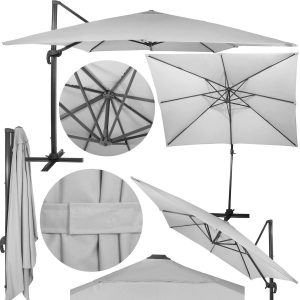 Parasol ogrodowy wiszący na balkon, taras 500 cm z regulacją 412813 Parasol ogrodowy wiszący na balkon, taras 500 cm z regulacją 412813