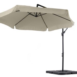 Parasol ogrodowy z podstawą Empoli beżowy 88614 Parasol ogrodowy z podstawą Empoli beżowy 88614