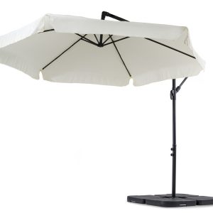Parasol ogrodowy z podstawą Empoli kremowy 88611
