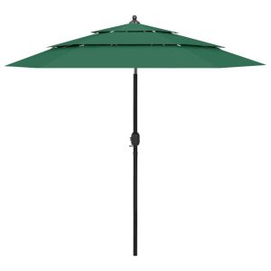 Parasol ogrodowy Zielony 2.5 m vidaXL 593836