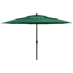 Parasol ogrodowy Zielony 3.5 m vidaXL 593834