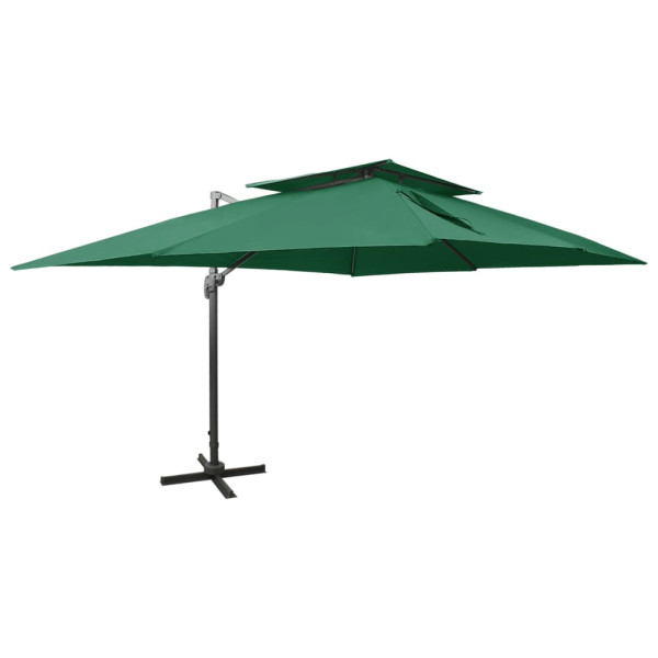 Parasol ogrodowy Zielony 300 x 400 cm vidaXL 594066