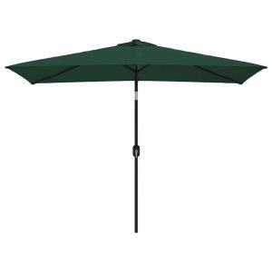 Parasol Ogrodowy Zielony Składany Na Słupku Na Taras Ogród Balkon 200×300 940616