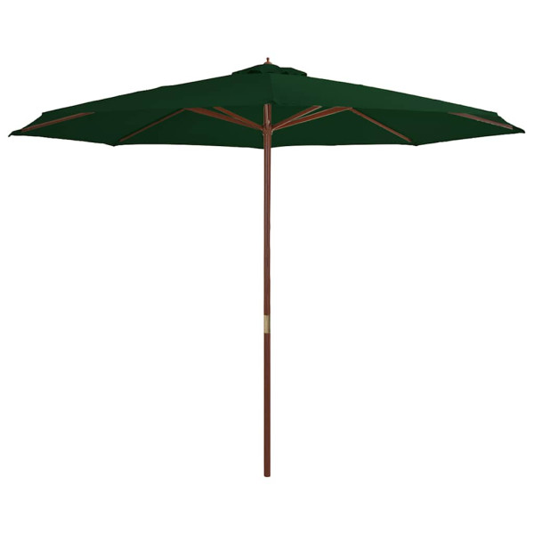 Parasol Ogrodowy Zielony Składany Na Słupku Na Taras Ogród Balkon 350 cm 940684