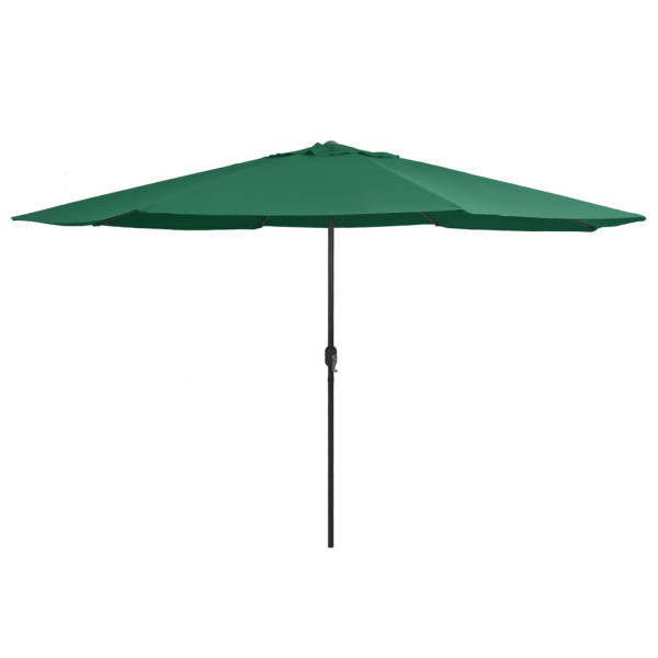 Parasol Ogrodowy Zielony Składany Na Słupku Na Taras Ogród Balkon 390 cm 938884