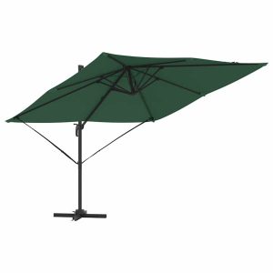 Parasol Ogrodowy Zielony Składany z Podstawą Na Taras Ogród 286 x 284 940722 Parasol Ogrodowy Zielony Składany z Podstawą Na Taras Ogród 286 x 284 940722