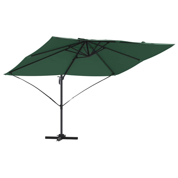 Parasol Ogrodowy Zielony Składany z Podstawą Na Taras Ogród 351 x 250 x 260 940699