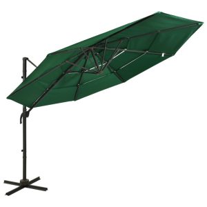 Parasol ogrodowy Zielony vidaXL 593801 Parasol ogrodowy Zielony vidaXL 593801