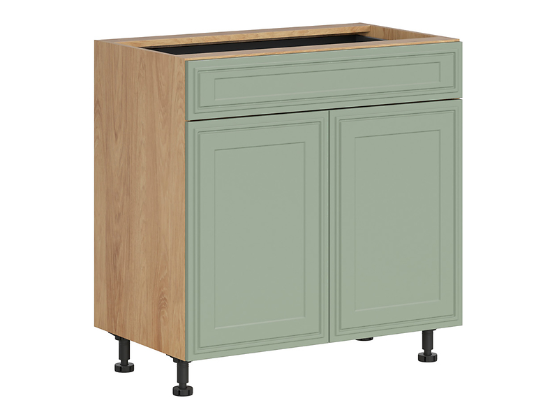 Szafka kuchenna dolna Verdi 80 cm dwudrzwiowa dąb hikora/szałwia mat 926280