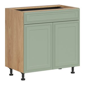 Szafka kuchenna dolna Verdi 80 cm dwudrzwiowa z szufladą cichy domyk dąb hikora/szałwia mat 926409 Szafka kuchenna dolna Verdi 80 cm dwudrzwiowa z szufladą cichy domyk dąb hikora/szałwia mat 926409