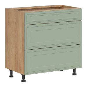 Szafka kuchenna dolna Verdi 80 cm z szufladami cichy domyk dąb hikora/szałwia mat 926405 Szafka kuchenna dolna Verdi 80 cm z szufladami cichy domyk dąb hikora/szałwia mat 926405