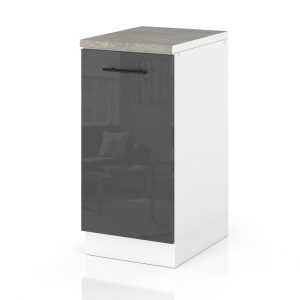 Szafka kuchenna dolna z blatem 40cm spremium szary połysk 377740 Szafka kuchenna dolna z blatem 40cm spremium szary połysk 377740