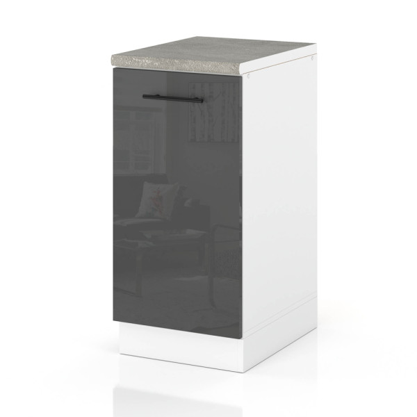 Szafka kuchenna dolna z blatem 40cm spremium szary połysk 377740