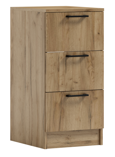 Szafka kuchenna dolna z blatem KD 40 3S dąb Craft złoty 939808