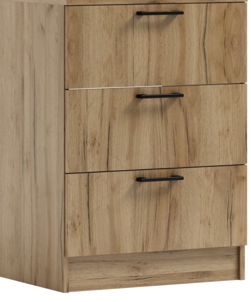 Szafka kuchenna dolna z blatem KD 50 3S dąb Craft złoty 939807