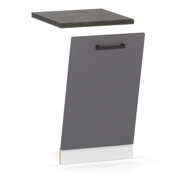 Szafka Kuchenna Front Do Zabudowy Zmywarki 45Cm Grafit 520535