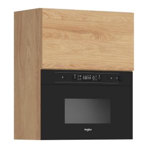 Szafka kuchenna górna Hamper 60 cm z czarną mikrofalą dąb hikora 664083