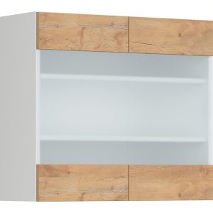 Szafka kuchenna górna Hamper 80 cm z witryną dąb lancelot 402974 Szafka kuchenna górna Hamper 80 cm z witryną dąb lancelot 402974