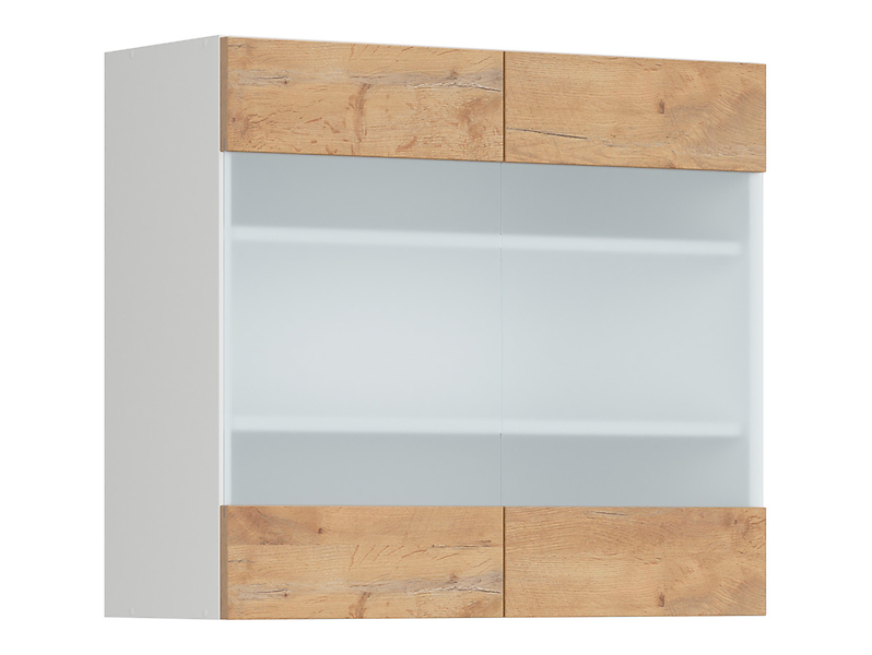 Szafka kuchenna górna Hamper 80 cm z witryną dąb lancelot 402974