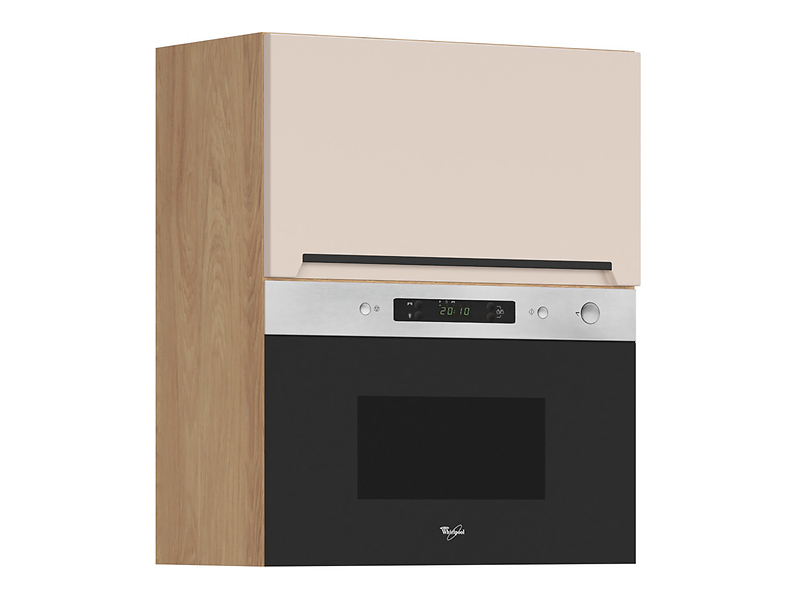 Szafka kuchenna górna Iris 60 cm alahamra mat z mikrofalą inox 816029