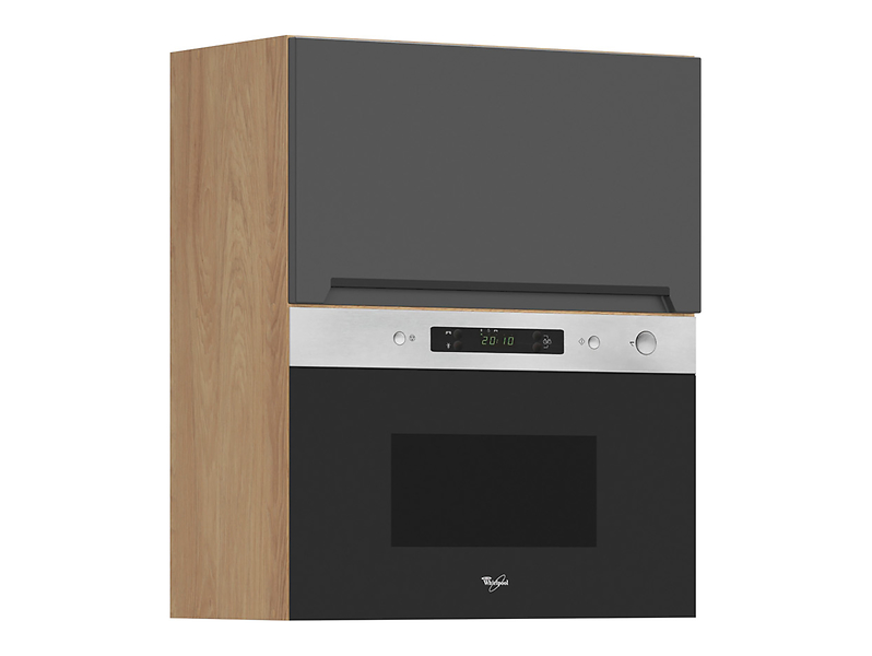 Szafka kuchenna górna Iris 60 cm grafitowa z mikrofalą inox 816030